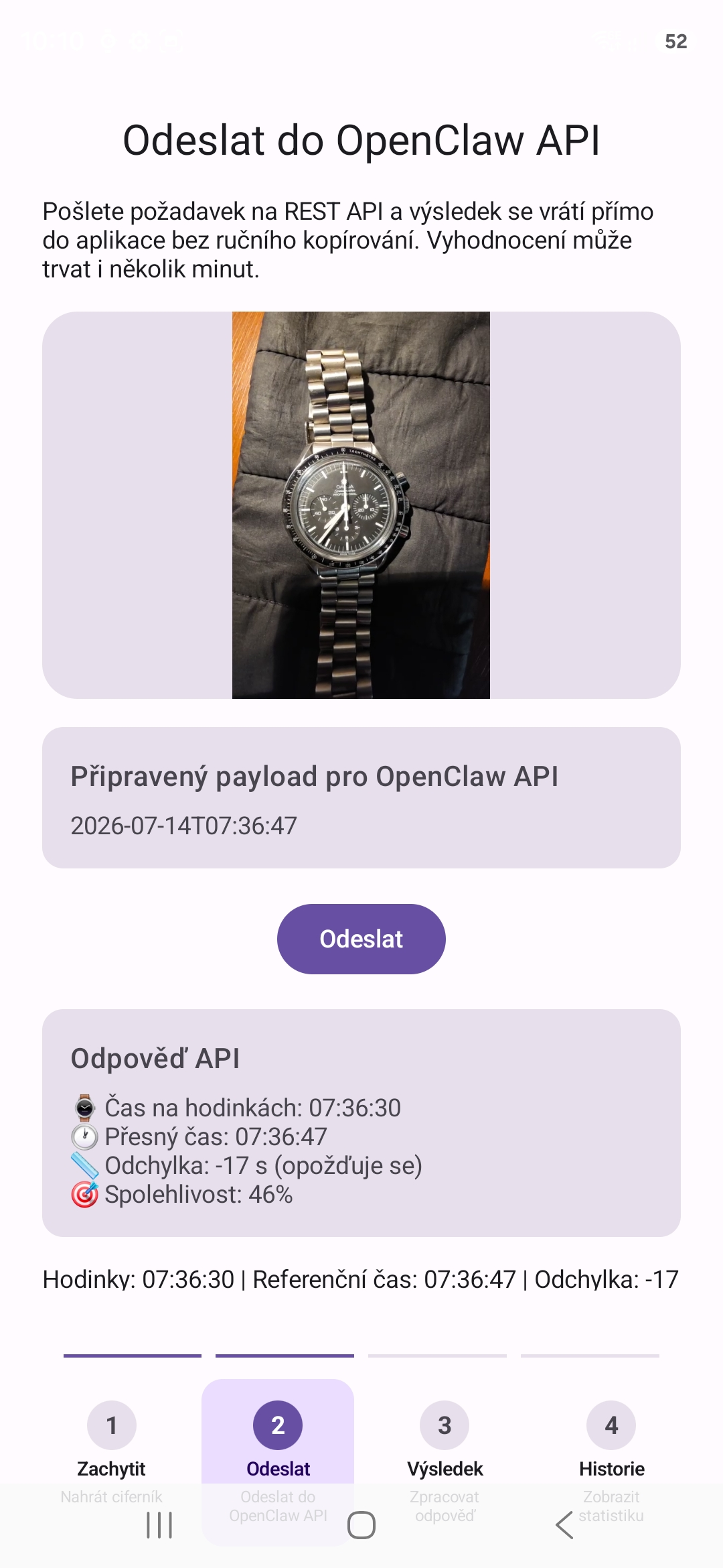 AI analýza ručičky ve Watch Drift