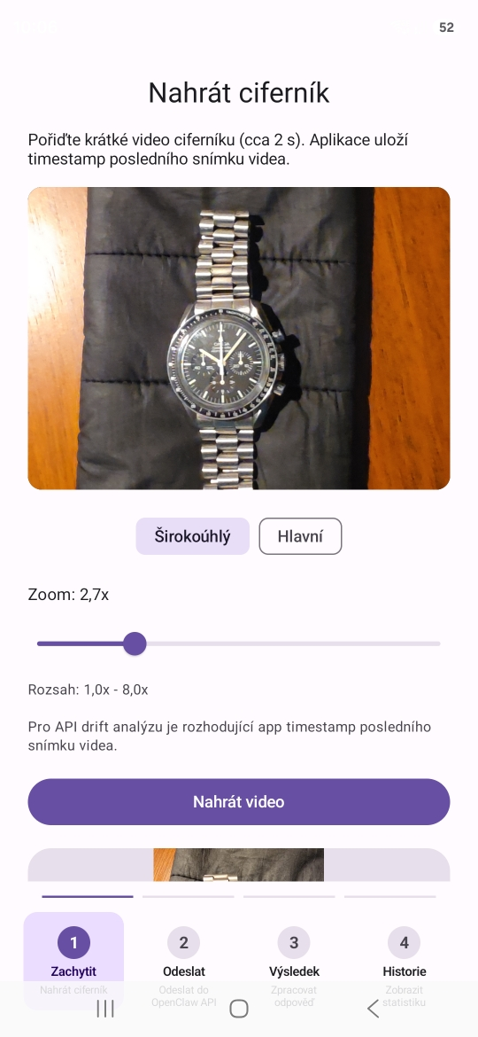 Zachycení ciferníku ve Watch Drift